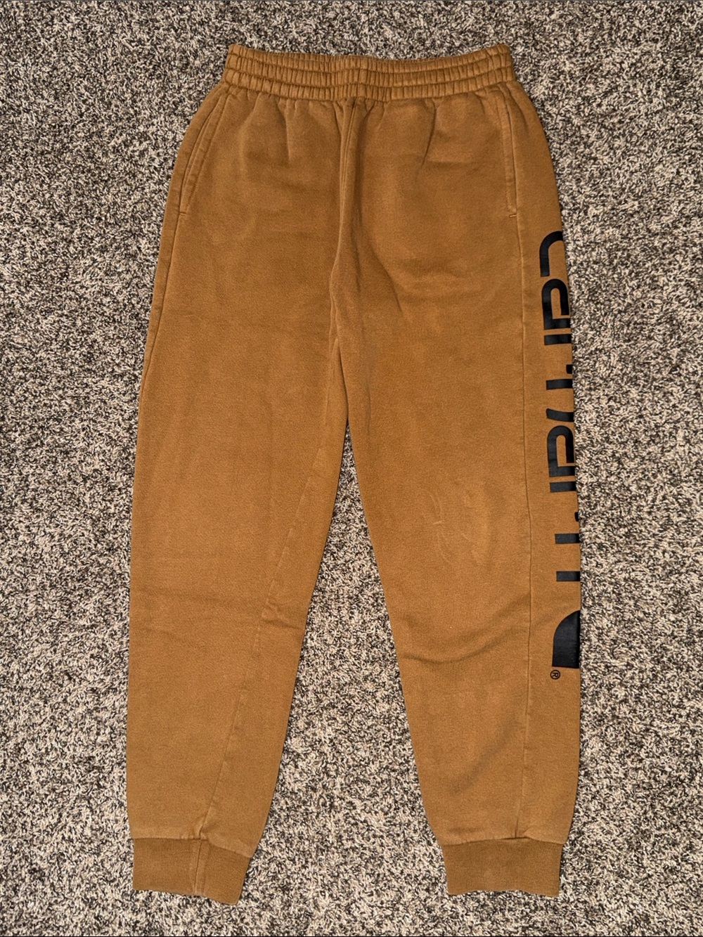 Carhartt Kids Brown Logo Jogger Sweatpants size Large